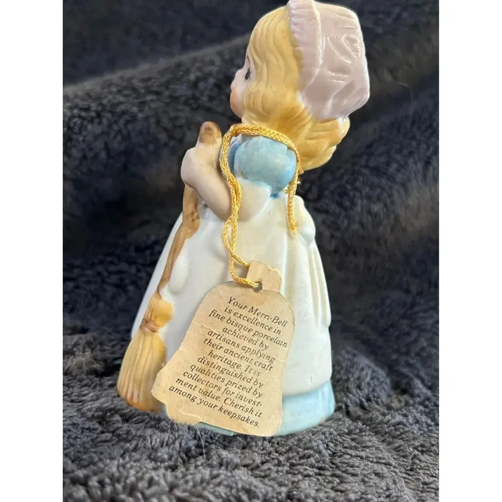 MerriBelle Bisque Figurine With Broom and Shoe 1978